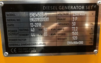 Inchiriem generator trifazat 40 KW 50KVA